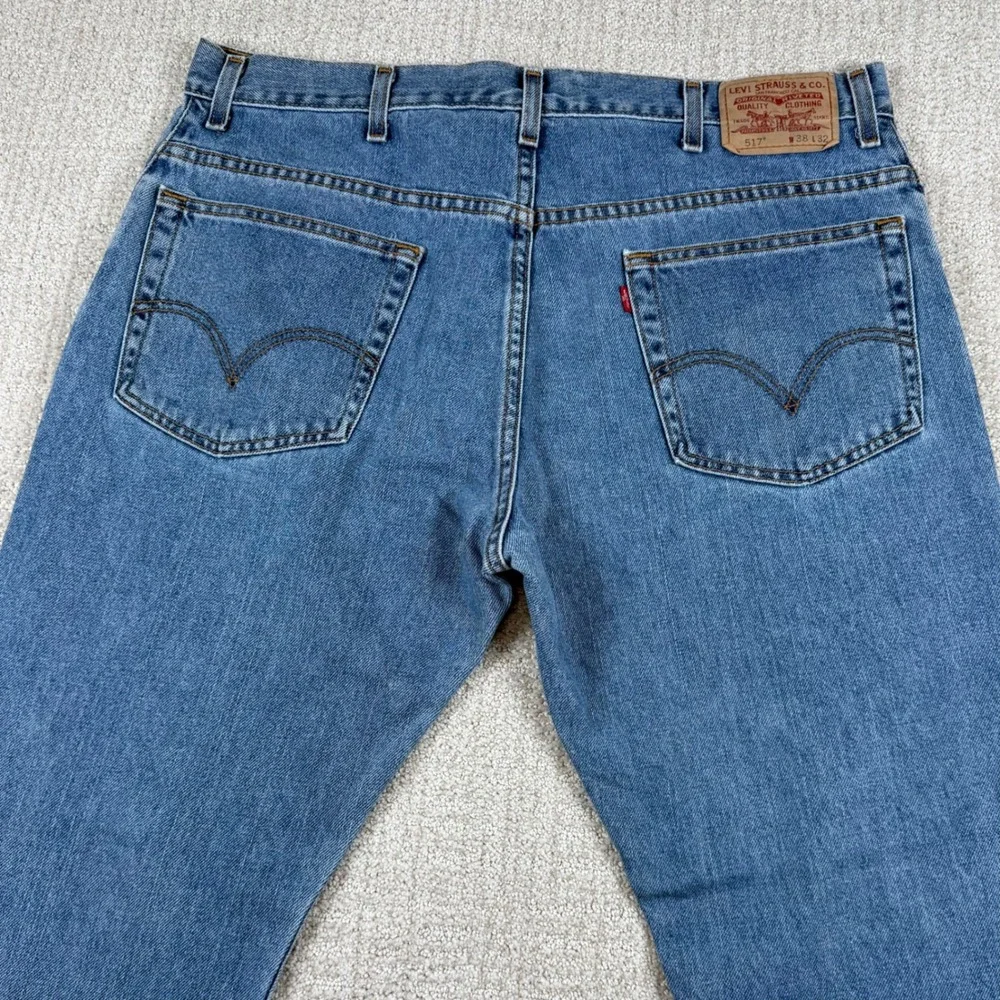 Levi's 517 Mens 38x32 Bootcut Denim Blue Jeans Western Workwear Y2K